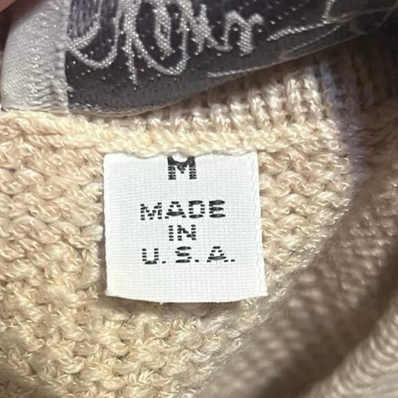 VTG St. John Santana Knit Cardigan Sweater M Cream Gold Buttons Old Money USA - Picture 8 of 9